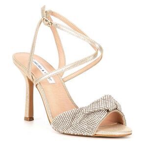 Chelsea & Violet Brandy Rhinestone Twist Ankle Strap Dress Sandals